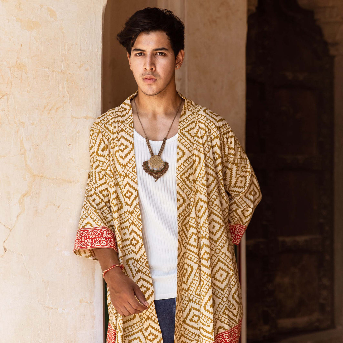 Woodblock Robe Kimono