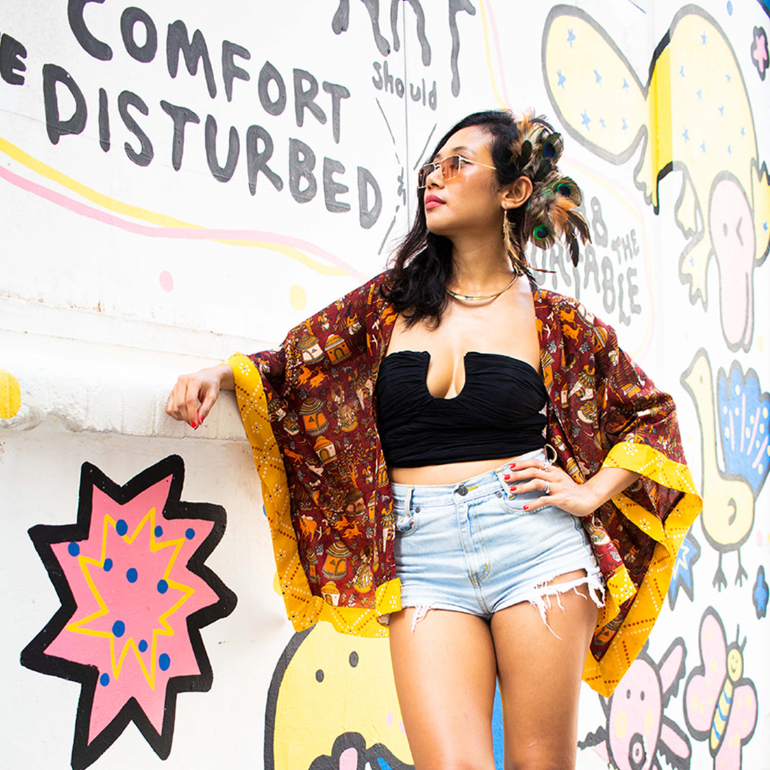 Short kimono, very easy to wear and to match with every look