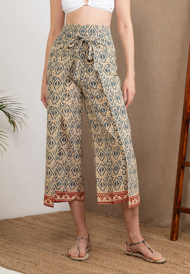 Woodblock Pareo Pants