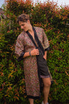 Sequin Long Kimono (Black)