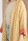Short Woodblock Kimono (Green)