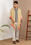 Short Woodblock Kimono (Green)
