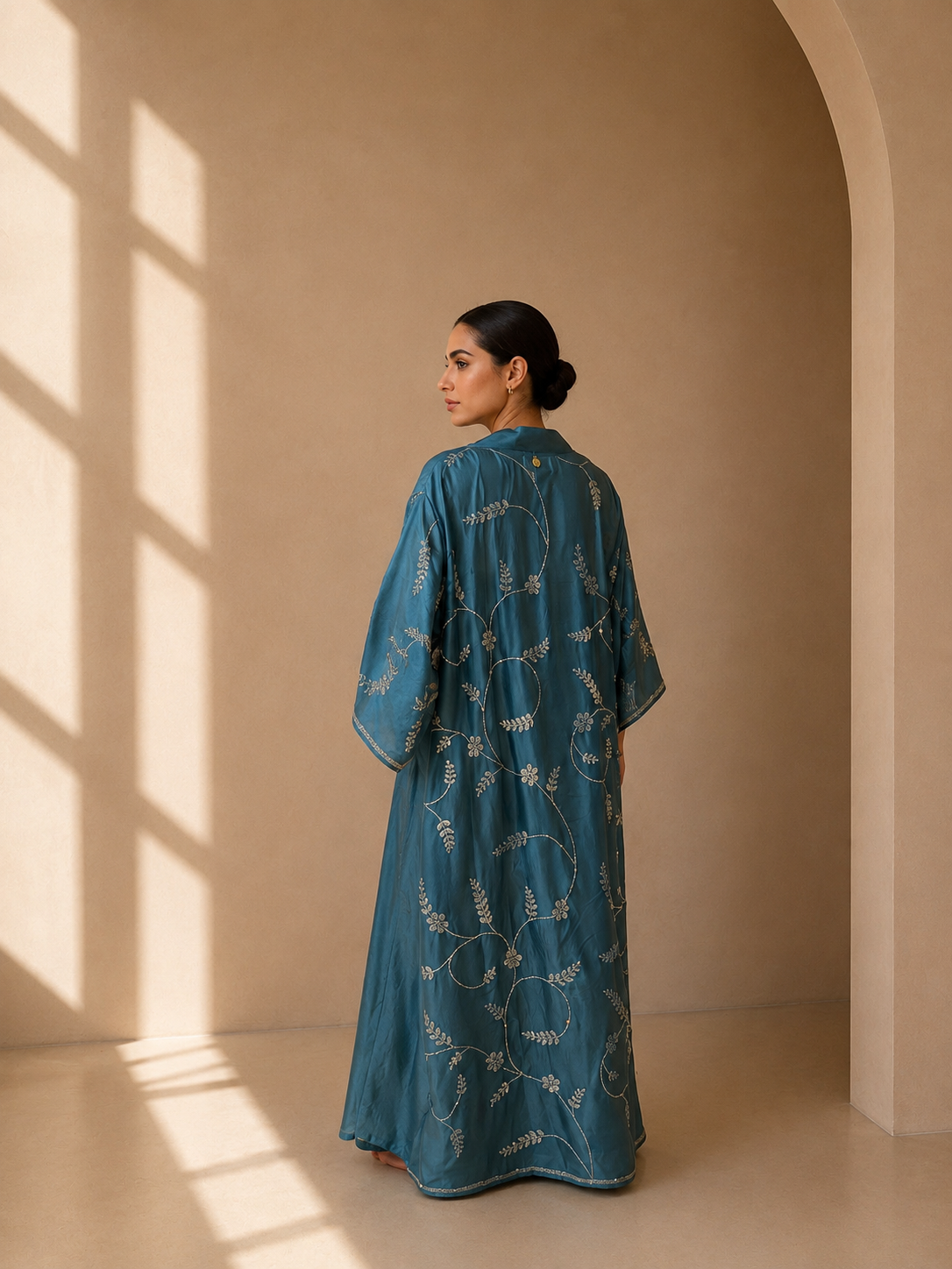 Embroidered Saree Kimono
