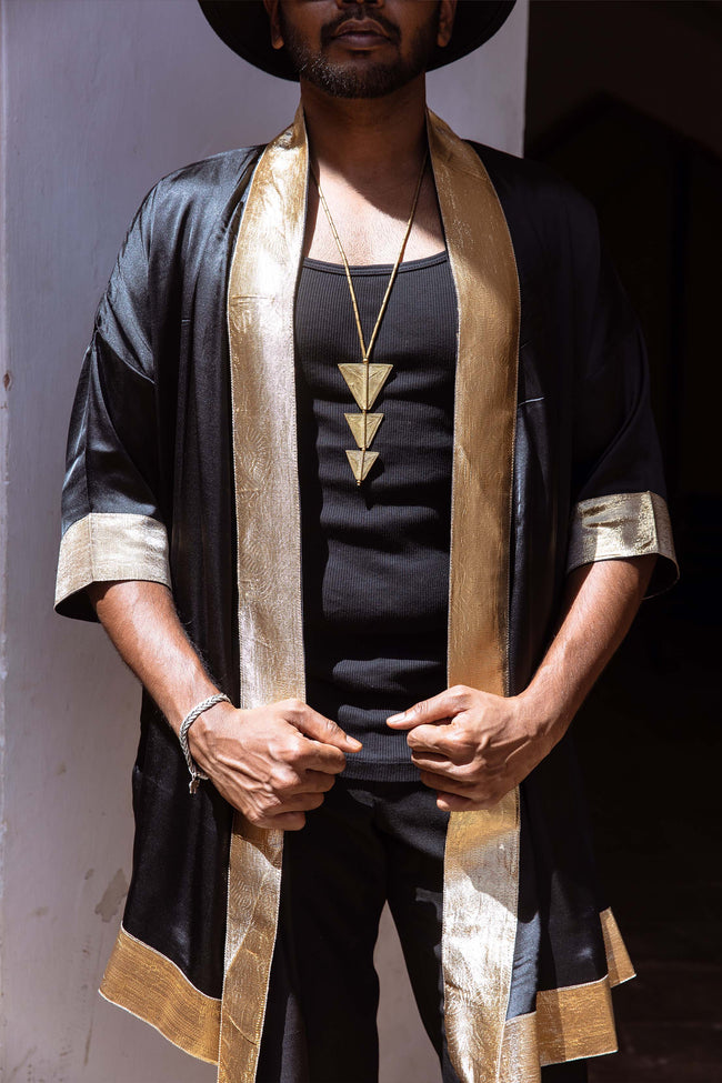 Festival Kimono Black Gold