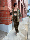 Golden Hour Green Short Kimono