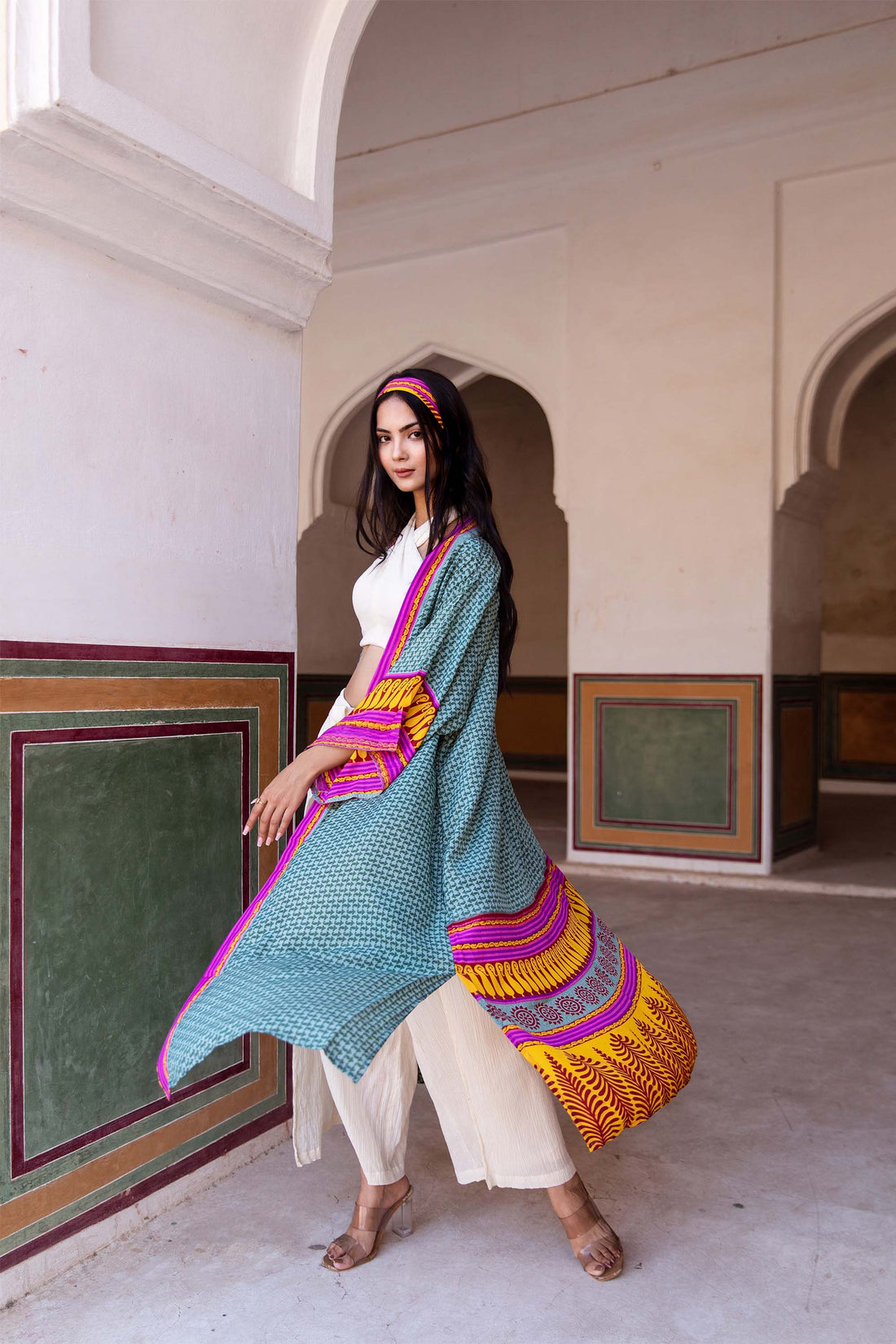 UPCYCLED SAREE KIMONO