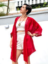 Red Sequin Robe Kimono