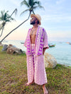 Short Kimono and Wide Leg Pants Set