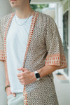 Long Woodblock Kimono