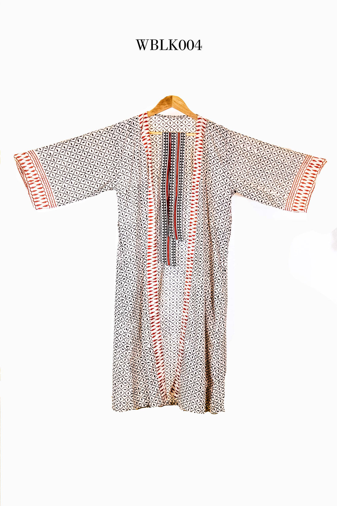 Long Woodblock Kimono