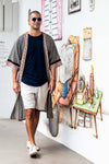 Long Woodblock Kimono